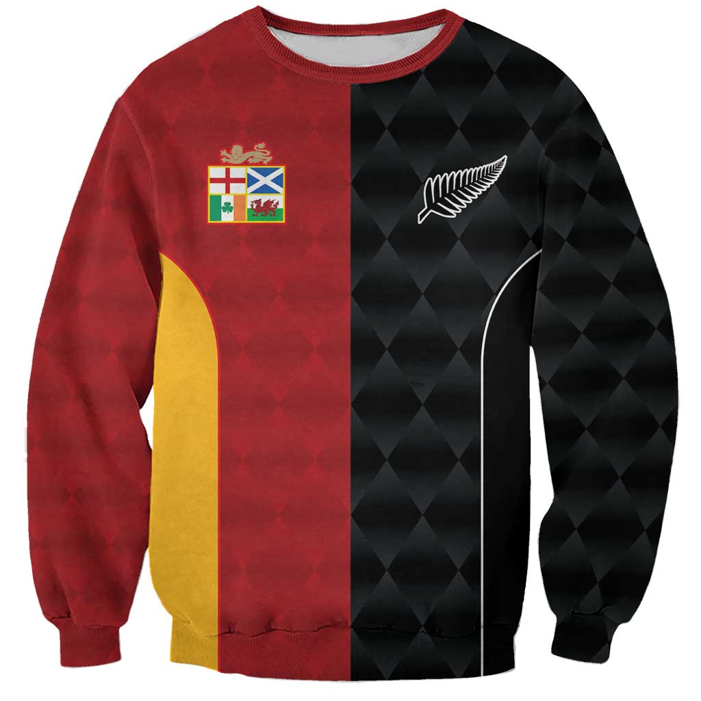 Custom British Lions New Zealand Sweatshirt Sporty Style LT9 Unisex Black - Polynesian Pride