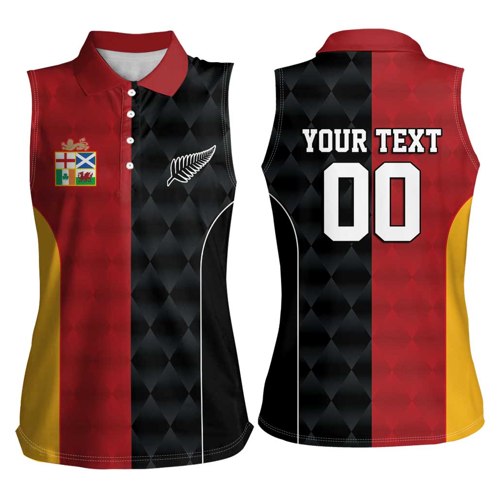 Custom British Lions New Zealand Women Sleeveless Polo Shirt Sporty Style