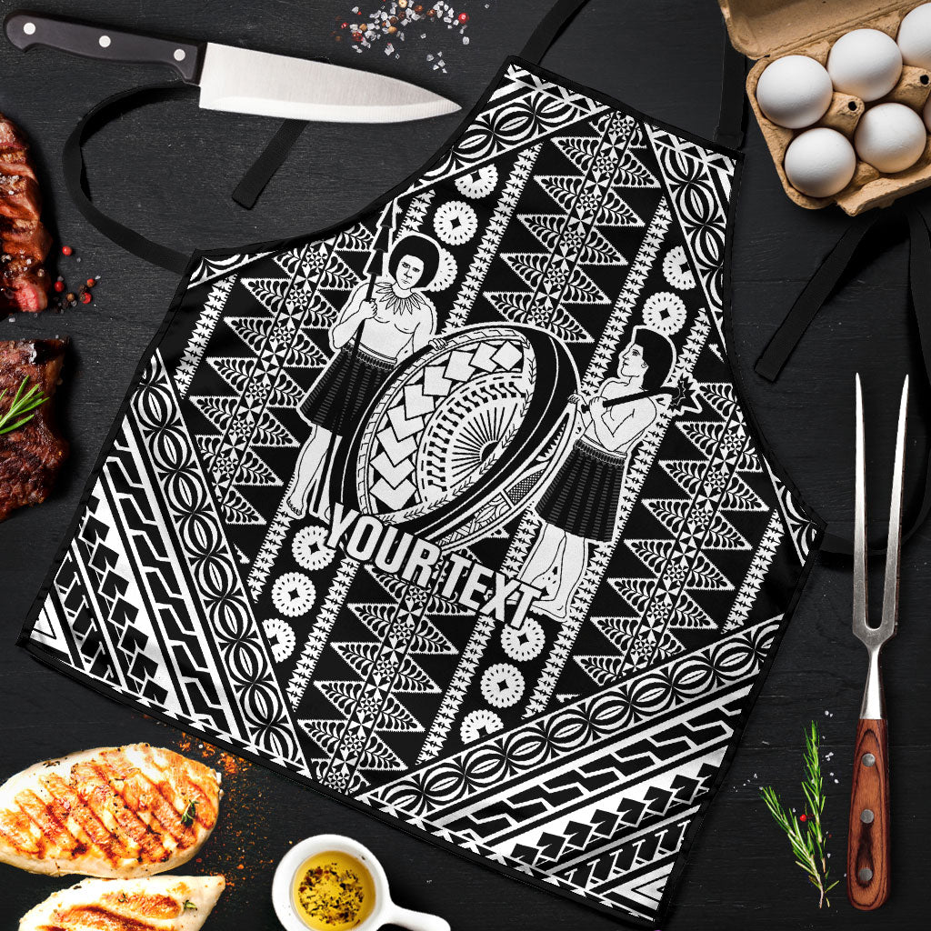 Fiji Custom Rugby National Heritage Apron Black Traditional Masi Inspired