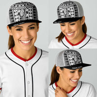 Fiji Personalized Rugby National Heritage Baseball Net Cap Black Traditional Masi Inspired
