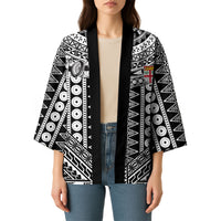 Fiji Custom Rugby National Heritage Kimono Black Traditional Masi Inspired
