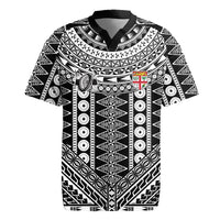 Fiji Custom Rugby National Heritage Rugby Jersey Black Traditional Masi Inspired