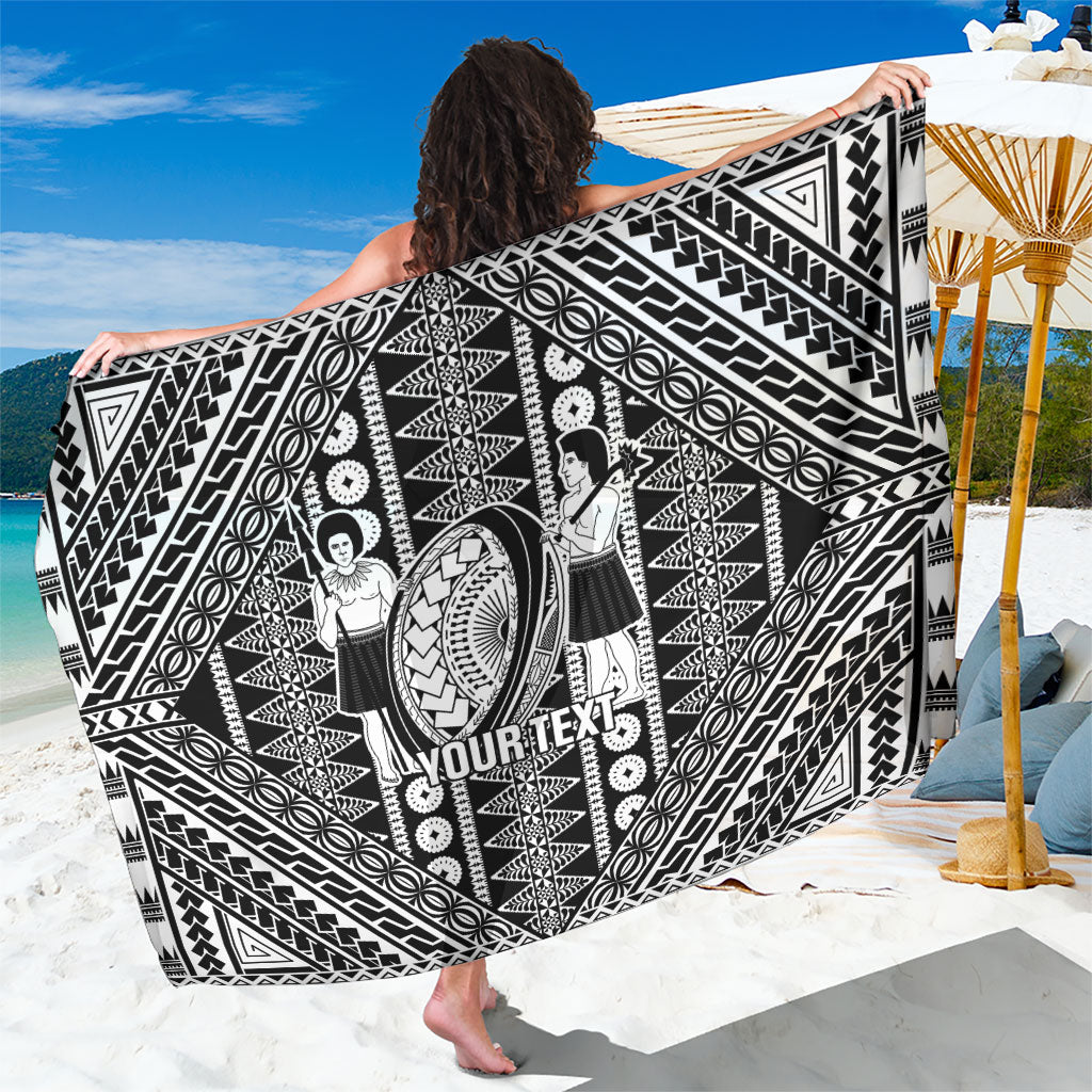 Fiji Custom Rugby National Heritage Sarong Black Traditional Masi Inspired