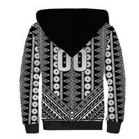 Fiji Custom Rugby National Heritage Sherpa Hoodie Black Traditional Masi Inspired