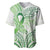 Its Okay Green Ribbon Personalised Baseball Jersey Polynesian Depression Awareness