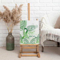 Its Okay Green Ribbon Personalised Canvas Wall Art Polynesian Depression Awareness LT9 - Polynesian Pride