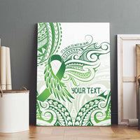 Its Okay Green Ribbon Personalised Canvas Wall Art Polynesian Depression Awareness LT9 - Polynesian Pride