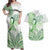 Its Okay Green Ribbon Personalised Couples Matching Off Shoulder Maxi Dress and Hawaiian Shirt Polynesian Depression Awareness