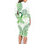 Its Okay Green Ribbon Personalised Family Matching Long Sleeve Bodycon Dress and Hawaiian Shirt Polynesian Depression Awareness