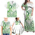 Its Okay Green Ribbon Personalised Family Matching Off Shoulder Maxi Dress and Hawaiian Shirt Polynesian Depression Awareness