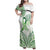 Its Okay Green Ribbon Personalised Family Matching Off Shoulder Maxi Dress and Hawaiian Shirt Polynesian Depression Awareness