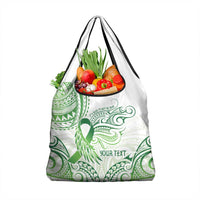 Its Okay Green Ribbon Personalised Grocery Bag Polynesian Depression Awareness LT9 1-pack One Size Green - Polynesian Pride