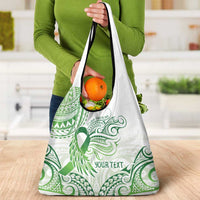 Its Okay Green Ribbon Personalised Grocery Bag Polynesian Depression Awareness LT9 - Polynesian Pride