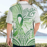 Its Okay Green Ribbon Personalised Hawaiian Shirt Polynesian Depression Awareness LT9 - Polynesian Pride