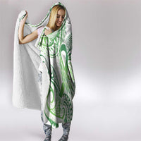 Its Okay Green Ribbon Personalised Hooded Blanket Polynesian Depression Awareness LT9 - Polynesian Pride