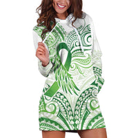 Its Okay Green Ribbon Personalised Hoodie Dress Polynesian Depression Awareness LT9 Green - Polynesian Pride