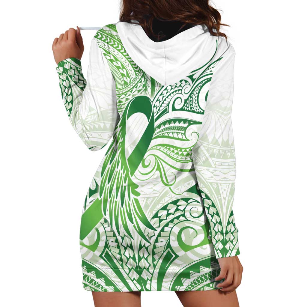 Its Okay Green Ribbon Personalised Hoodie Dress Polynesian Depression Awareness LT9 - Polynesian Pride