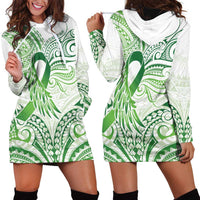 Its Okay Green Ribbon Personalised Hoodie Dress Polynesian Depression Awareness LT9 - Polynesian Pride