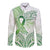 Its Okay Green Ribbon Personalised Long Sleeve Button Shirt Polynesian Depression Awareness