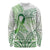 Its Okay Green Ribbon Personalised Long Sleeve Shirt Polynesian Depression Awareness