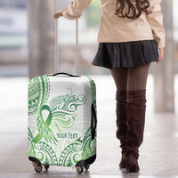 Its Okay Green Ribbon Personalised Luggage Cover Polynesian Depression Awareness LT9 - Polynesian Pride