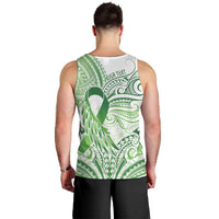 Its Okay Green Ribbon Personalised Men Tank Top Polynesian Depression Awareness LT9 - Polynesian Pride
