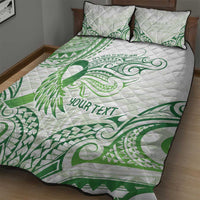 Its Okay Green Ribbon Personalised Quilt Bed Set Polynesian Depression Awareness LT9 - Polynesian Pride