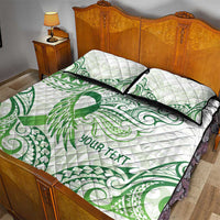 Its Okay Green Ribbon Personalised Quilt Bed Set Polynesian Depression Awareness LT9 - Polynesian Pride