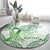 Its Okay Green Ribbon Personalised Round Carpet Polynesian Depression Awareness