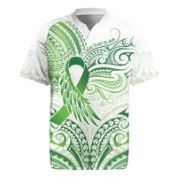 Its Okay Green Ribbon Personalised Rugby Jersey Polynesian Depression Awareness LT9 Green - Polynesian Pride