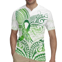 Its Okay Green Ribbon Personalised Rugby Jersey Polynesian Depression Awareness LT9 - Polynesian Pride