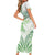 Its Okay Green Ribbon Personalised Short Sleeve Bodycon Dress Polynesian Depression Awareness