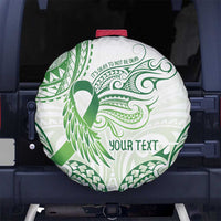 Its Okay Green Ribbon Personalised Spare Tire Cover Polynesian Depression Awareness LT9 - Polynesian Pride
