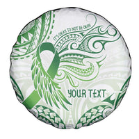 Its Okay Green Ribbon Personalised Spare Tire Cover Polynesian Depression Awareness LT9 - Polynesian Pride