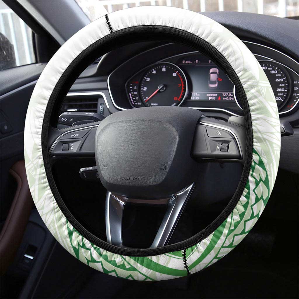 Its Okay Green Ribbon Steering Wheel Cover Polynesian Depression Awareness LT9 - Polynesian Pride