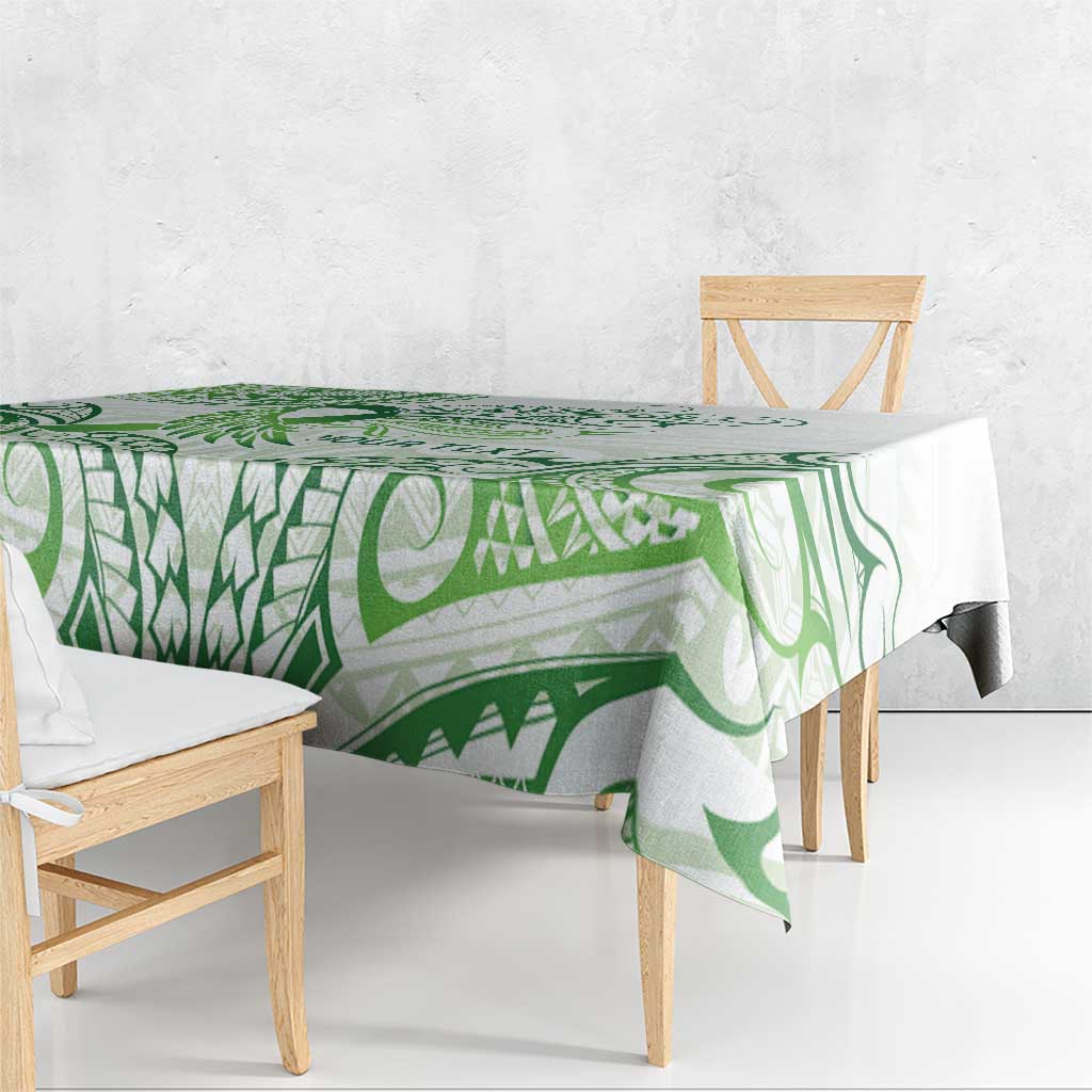 Its Okay Green Ribbon Personalised Tablecloth Polynesian Depression Awareness LT9 - Polynesian Pride