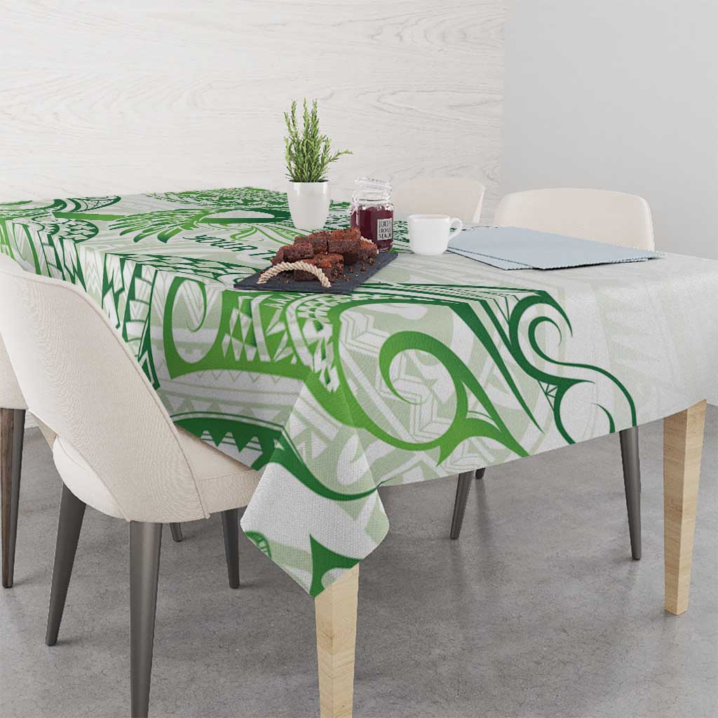 Its Okay Green Ribbon Personalised Tablecloth Polynesian Depression Awareness LT9 - Polynesian Pride