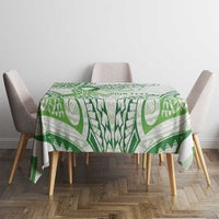 Its Okay Green Ribbon Personalised Tablecloth Polynesian Depression Awareness LT9 - Polynesian Pride