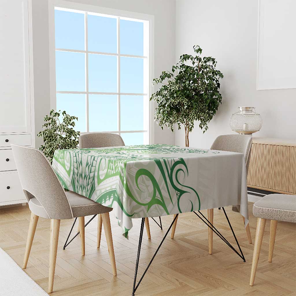 Its Okay Green Ribbon Personalised Tablecloth Polynesian Depression Awareness LT9 - Polynesian Pride