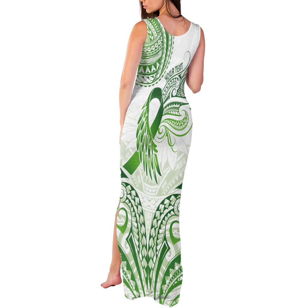 Its Okay Green Ribbon Personalised Tank Maxi Dress Polynesian Depression Awareness LT9 - Polynesian Pride