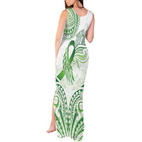 Its Okay Green Ribbon Personalised Tank Maxi Dress Polynesian Depression Awareness LT9 - Polynesian Pride