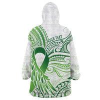Its Okay Green Ribbon Personalised Wearable Blanket Hoodie Polynesian Depression Awareness LT9 - Polynesian Pride