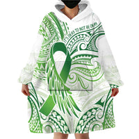 Its Okay Green Ribbon Personalised Wearable Blanket Hoodie Polynesian Depression Awareness LT9 - Polynesian Pride