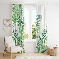 Its Okay Green Ribbon Personalised Window Curtain Polynesian Depression Awareness LT9 - Polynesian Pride