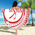 Know Your Status Red Ribbon Personalised Beach Blanket Polynesian AIDS Awareness