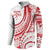 Know Your Status Red Ribbon Personalised Button Sweatshirt Polynesian AIDS Awareness