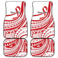 Know Your Status Red Ribbon Personalised Car Mats Polynesian AIDS Awareness LT9 - Polynesian Pride