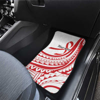 Know Your Status Red Ribbon Personalised Car Mats Polynesian AIDS Awareness LT9 - Polynesian Pride