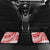 Know Your Status Red Ribbon Personalised Car Mats Polynesian AIDS Awareness