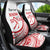 Know Your Status Red Ribbon Personalised Car Seat Cover Polynesian AIDS Awareness